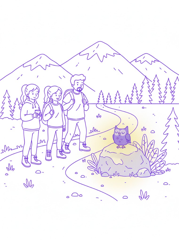 Sleeping owl on cushion