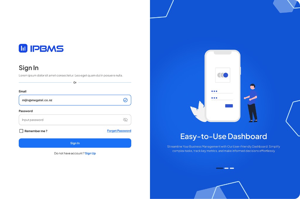 Internal Dashboard Website
